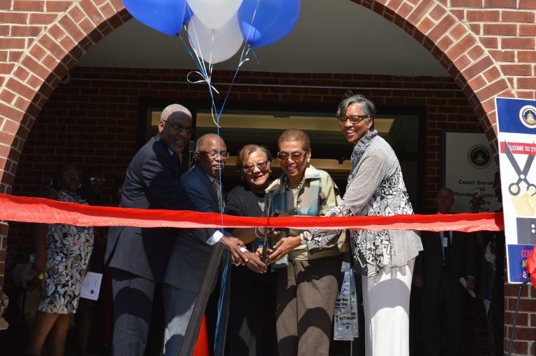 Ribbon cutting at Grand Opening of CSOSA at 2101 Martin Luther King, Jr. Ave SE