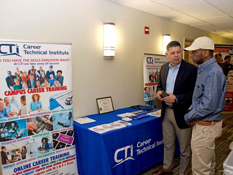 Career Technical Institute booth at Second Chance at Work event