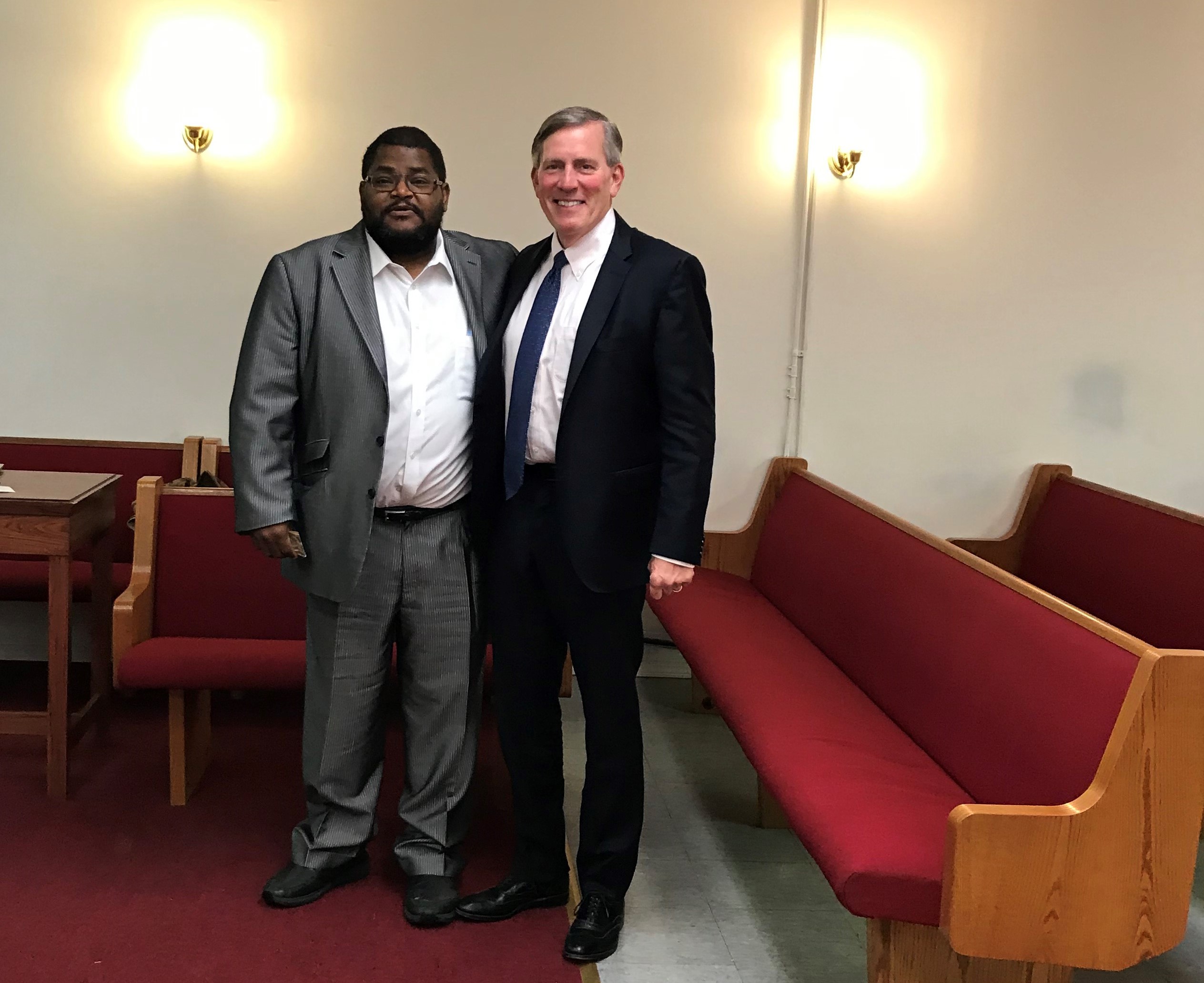 Director Richard Tischner with Pastor Jerome Smith Sr., Joseph Project